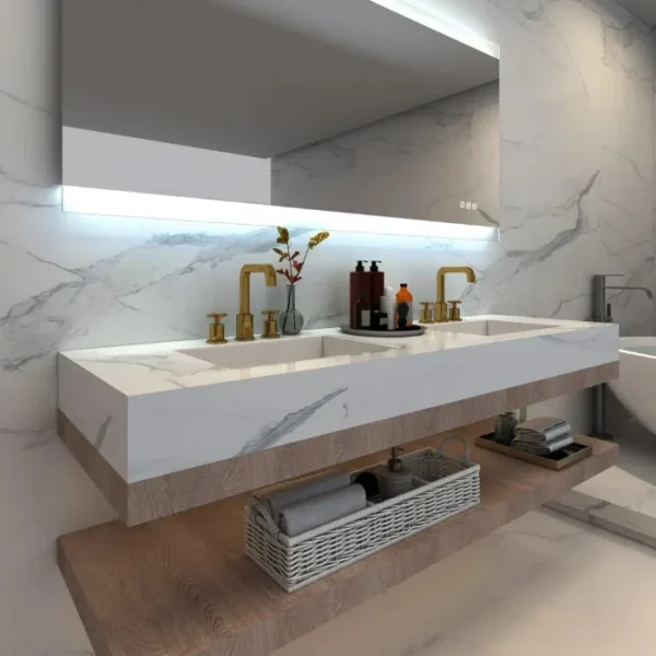 LumiEdge™ LED Vanity Mirror with Touch Sensor – AKT Sanitary