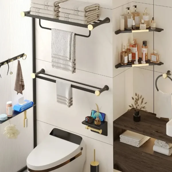 Luxora™ Bathroom Accessory Set – 5 Pieces | AKT Sanitary