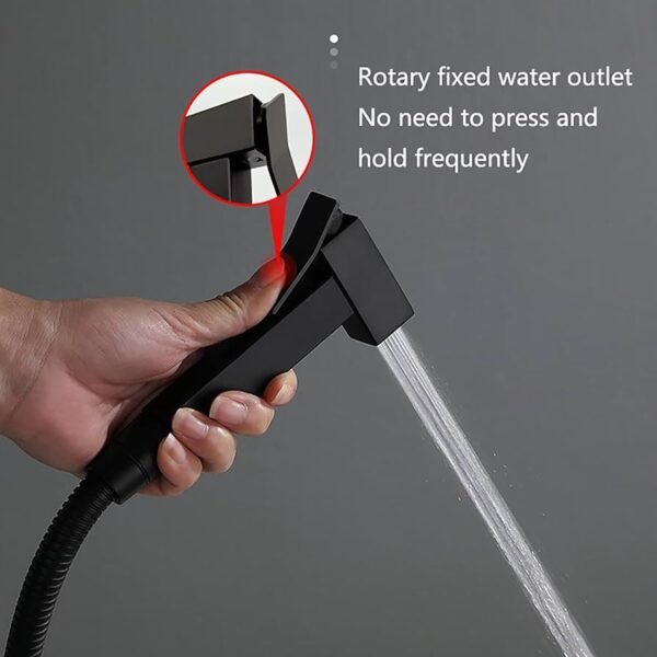 Handheld Bidet Spray Set with Flexible Hose – Available in Black, Chrome & Gold