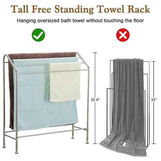 Tall Free Standing Towel Rack