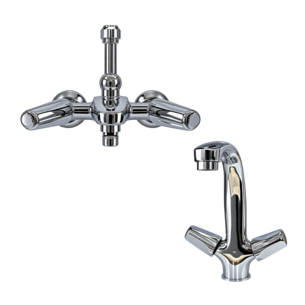 Star Asia Brass Shower Set, Chrome Lever Handle Design | Special Silver Chrome