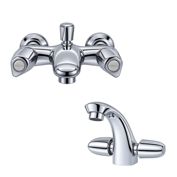Globe Brass Shower Set, Chrome Bar Handle Design, Heavy Weight Pure Brass set