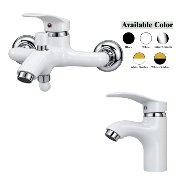 Lever Brass Shower Set, 100% Pure Brass Shower Set , 5 Color Options Available
