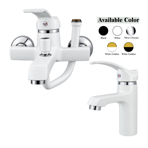 AKT Heavy Weight Lever Brass Shower Set, 5 Color Options Available