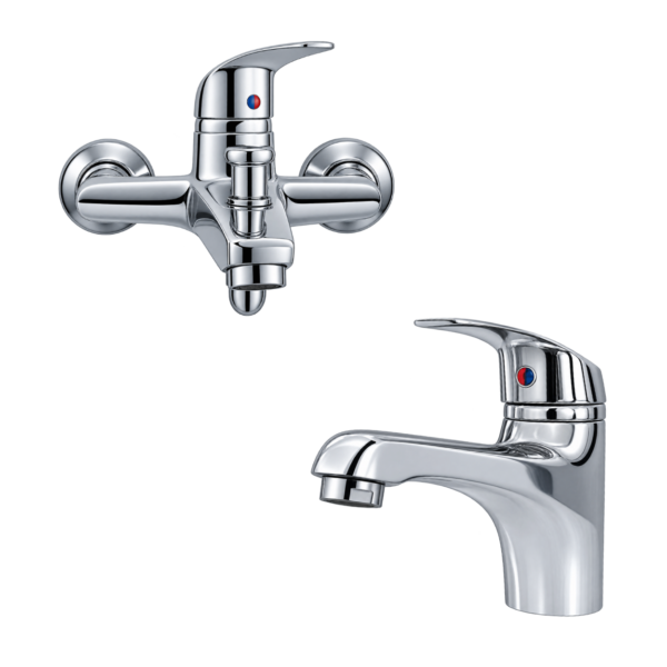 Heavy Weight Brass Shower Set, Silver Chrome Lever Design, Pure Brass Material