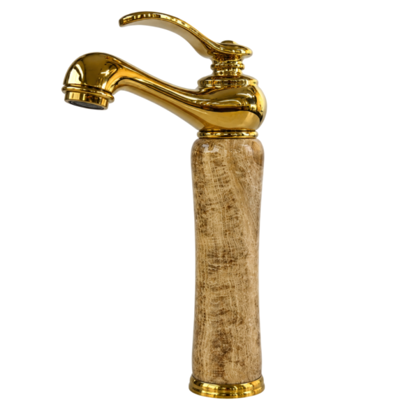 Tall Bathroom Basin Faucet, Marble Body, Single Lever Hot Cold Mixer | 2 Color Options