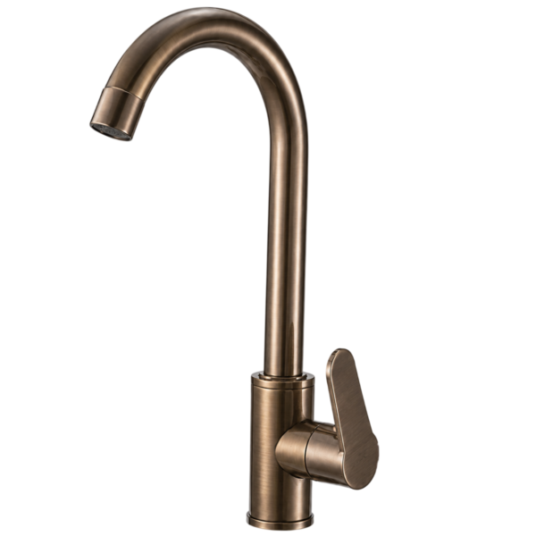 Stainless Steel Kitchen Mixer Tap, Brown Finish