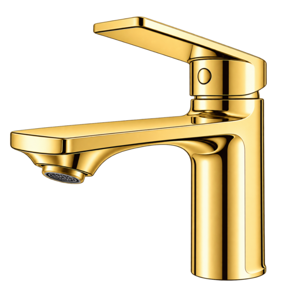 Modern Flat Lever Basin Mixer Faucet, 8 Inch Single Handle Sink Tap | Golden, Black, Chrome